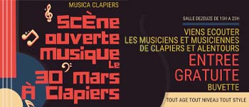 Concert : première scène ouverte de Musica Clapiers !