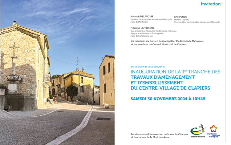 Inauguration de l’embellissement du centre ancien de Clapiers